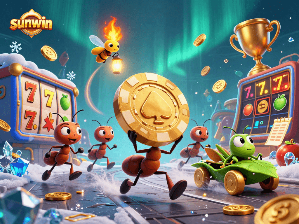 Experience thrilling wins with sunwin's 3D animated heist of giant poker chips in a vibrant casino