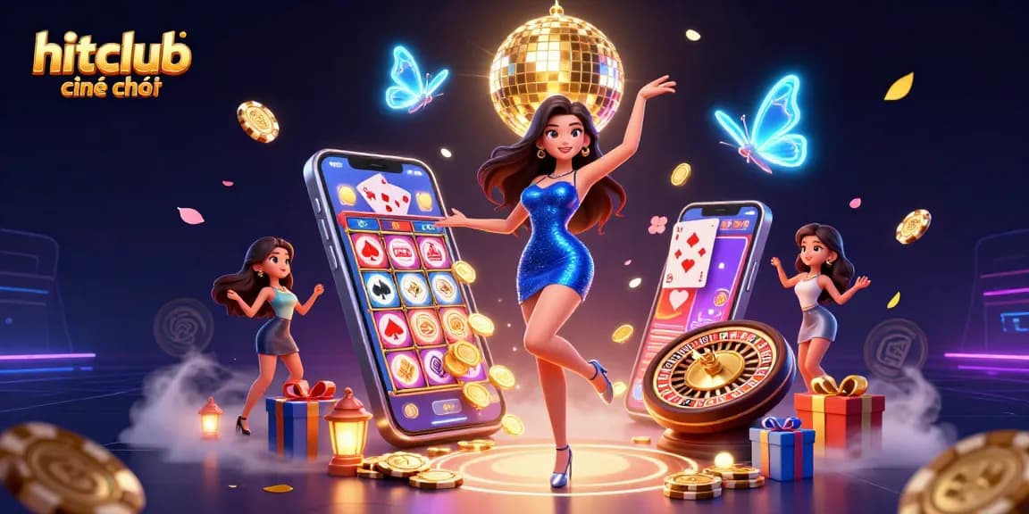 Engage in thrilling gameplay at hitclub chính chủ, featuring vibrant casino elements and dynamic characters.