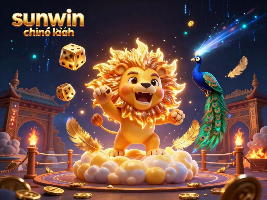 Experience sunwin chính hãng with an epic casino adventure illustrated in vibrant detail.