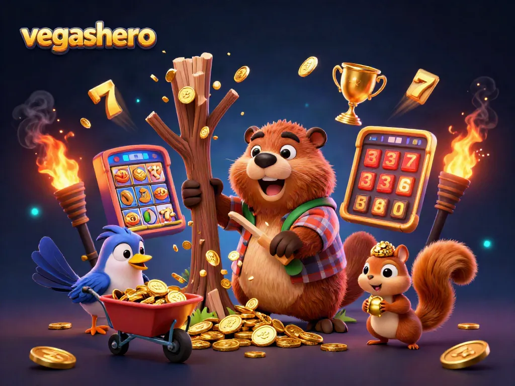 Engage in thrilling casino action at vegashero with cartoon characters enjoying a jackpot