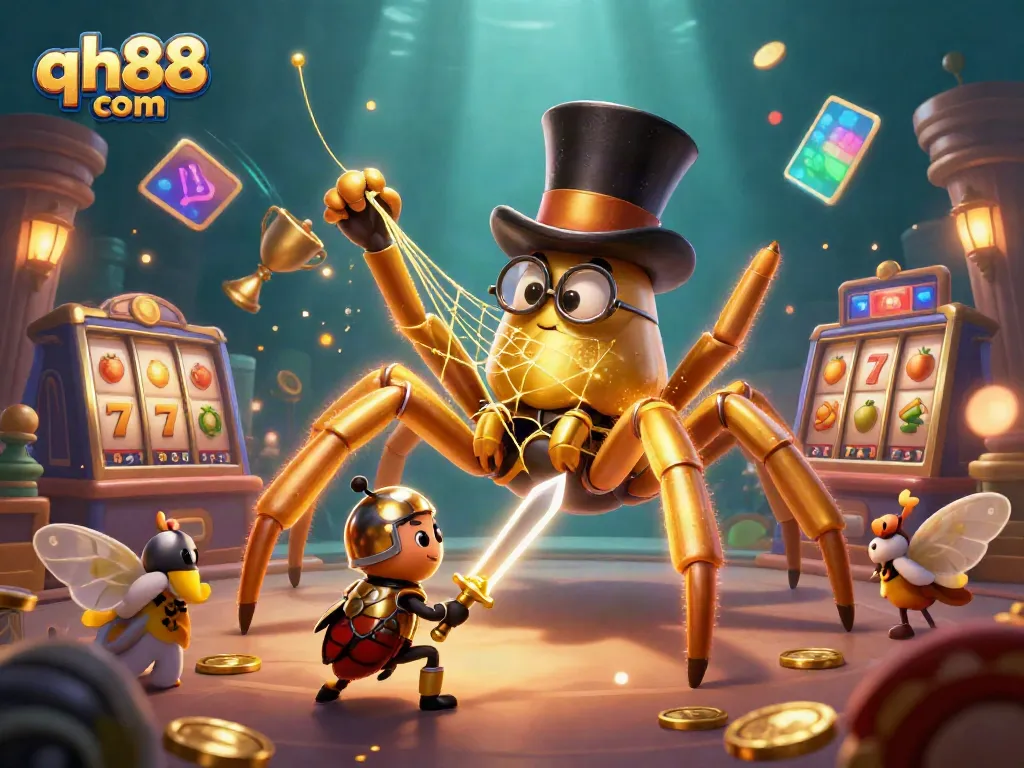 Witness exciting gameplay with characters in the vibrant qh88 com casino scene featuring thrilling slot elements.
