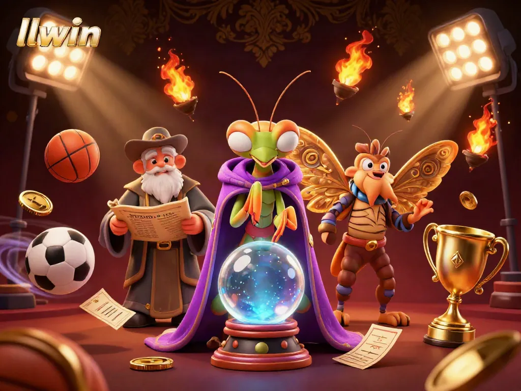 Experience llwin’s vibrant gaming ambiance featuring characters and sports elements in a mesmerizing digital art.