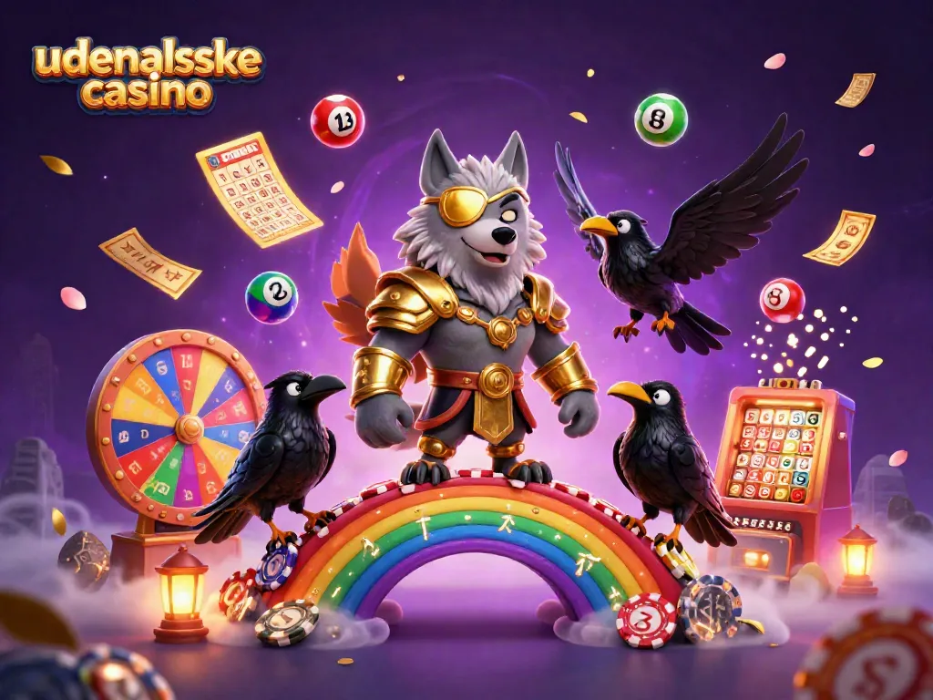 Experience the excitement of udenlandske casino with colorful lottery elements, dynamic characters, and vibrant gaming atmosphere.