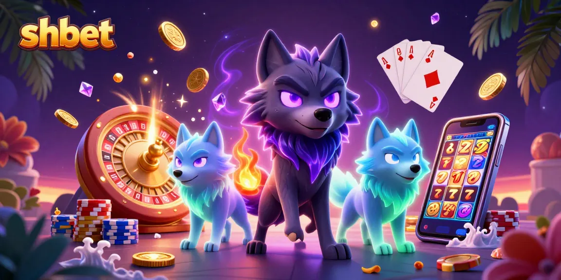 Join shbet in thrilling casino magic with shadow wolves and ghostly companions amidst spinning roulette and cascading coins.