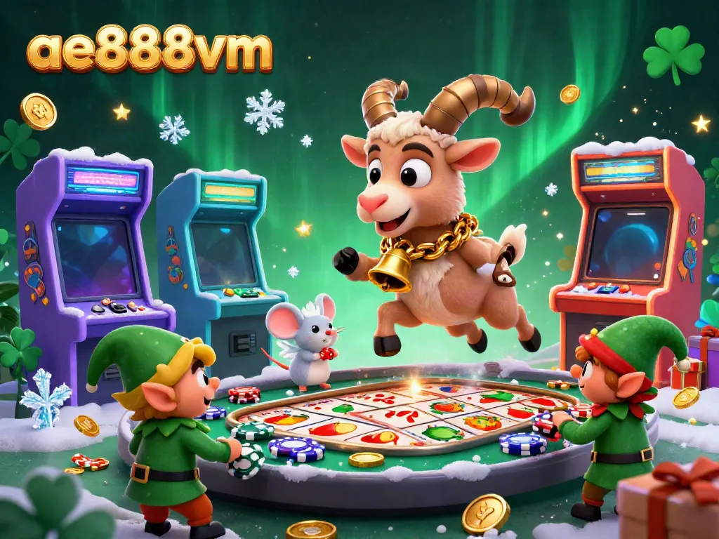 Experience thrilling gameplay at ae888vm with festive casino characters and vibrant game elements.