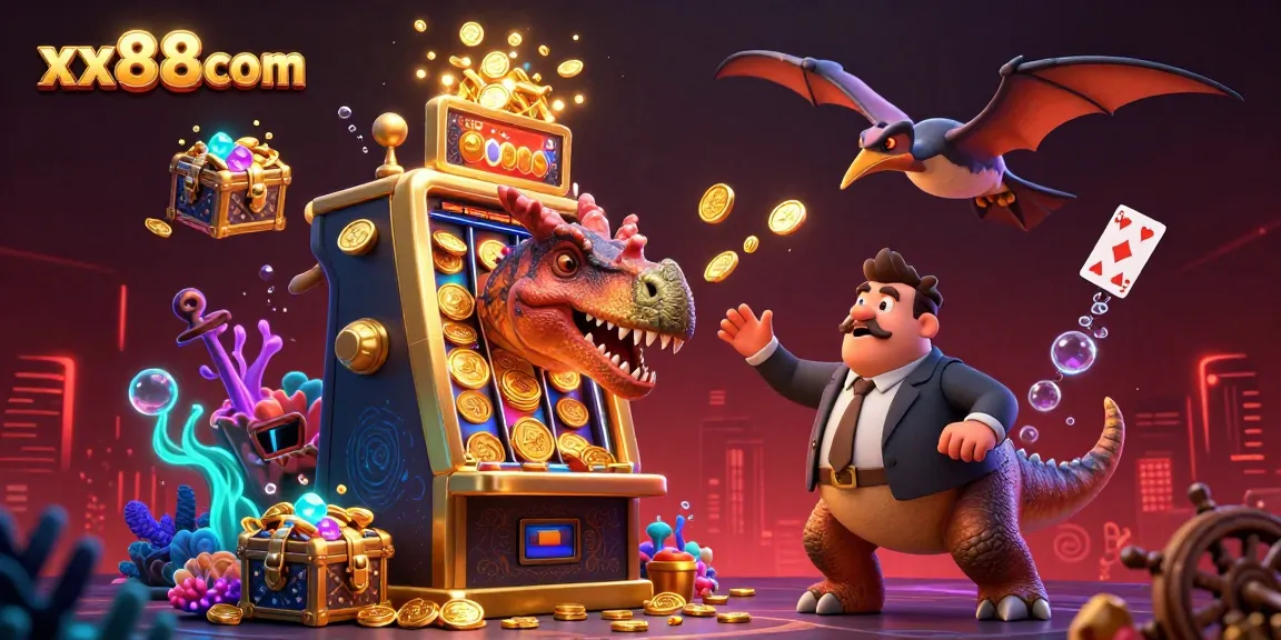 Experience winning moments with xx88com as characters engage in a thrilling jackpot celebration in a vibrant 3D casino scene.