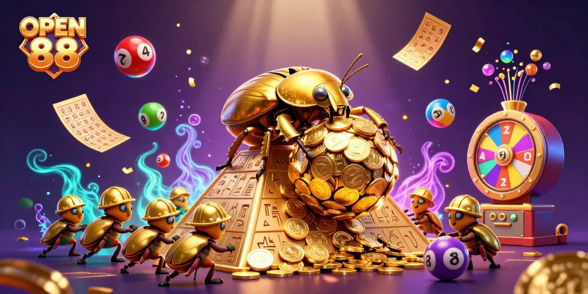 Experience the immersive world of OPEN 88 with vibrant lottery games and energetic casino elements.