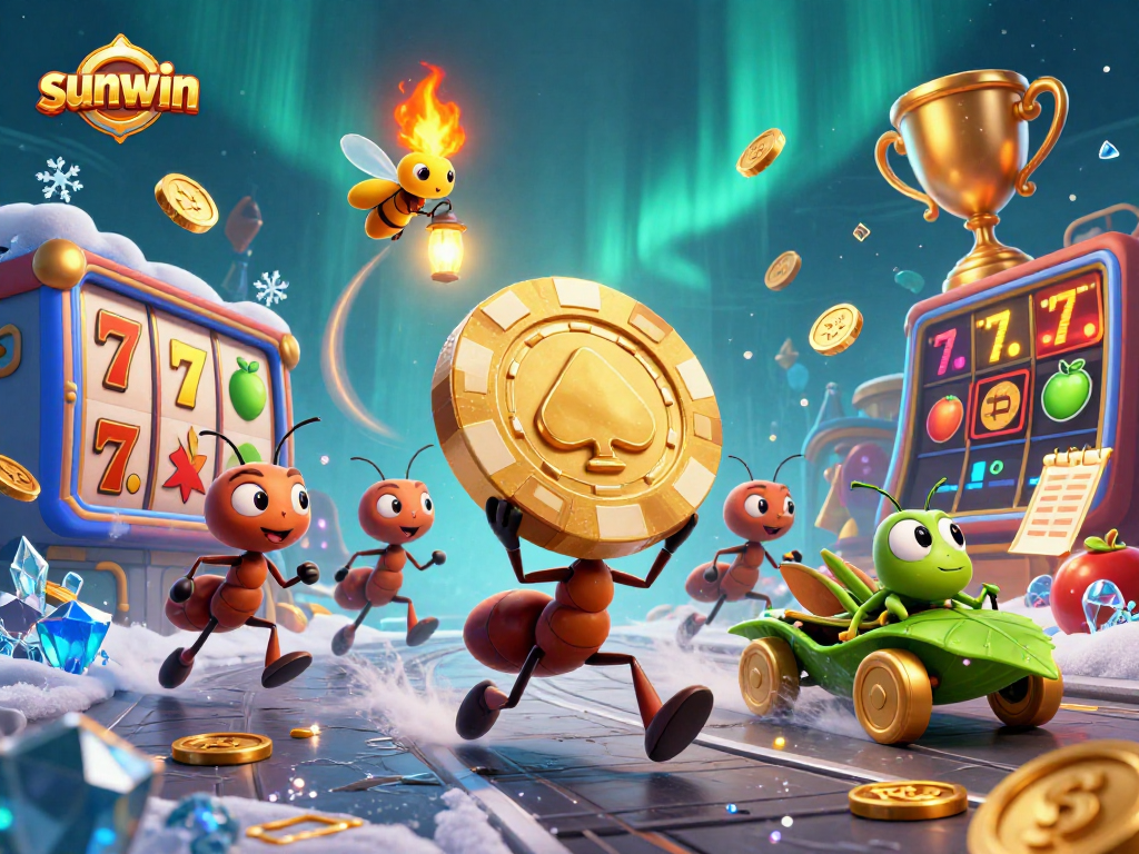 Experience thrilling wins with sunwin's 3D animated heist of giant poker chips in a vibrant casino