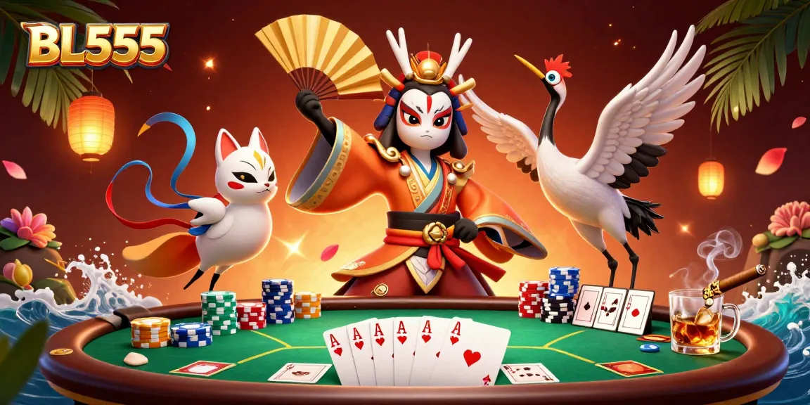 Experience thrilling poker action with BL555's vibrant and dynamic casino scene.