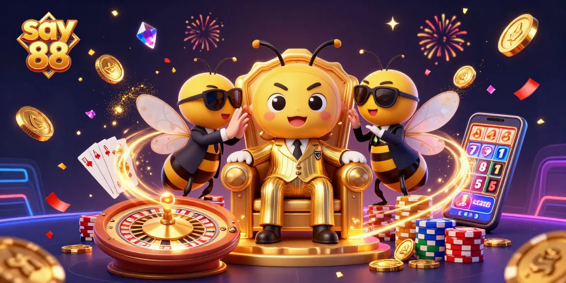 Experience the thrill of say 88 at the casino with animated characters and exciting gaming elements.
