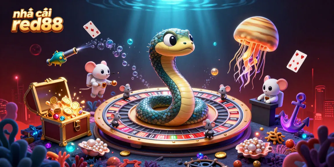 Place bets with nhà cái red88 on a vibrant 3D casino scene filled with adventure.