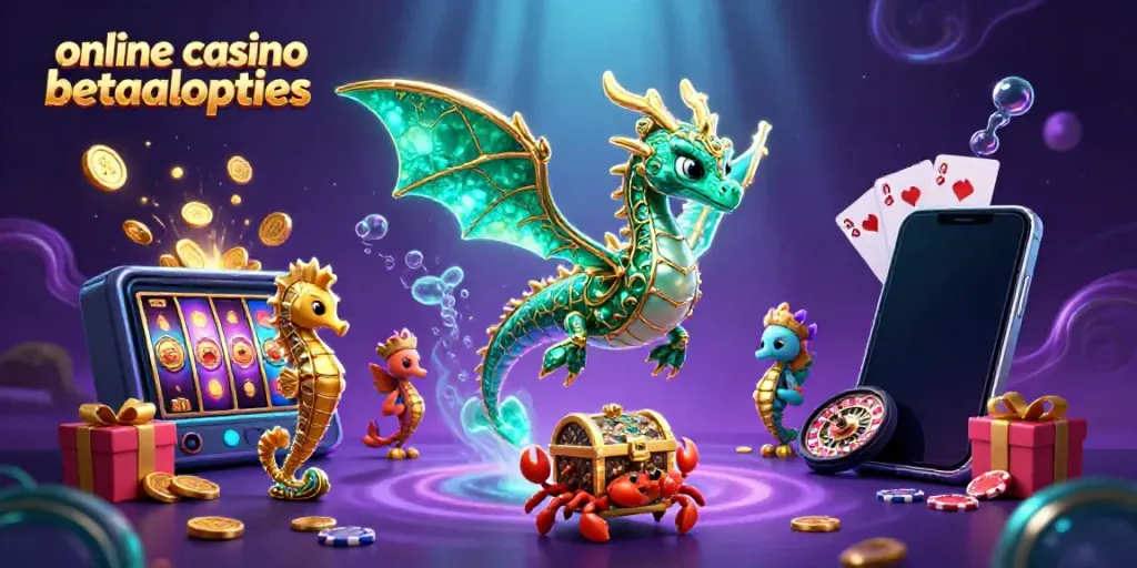 Explore online casino betaalopties with vibrant treasures and dynamic game elements in a colorful underwater scene.