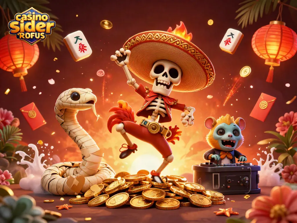 Spin and win at casino sider uden ROFUS with a vibrant 3D casino-themed illustration.