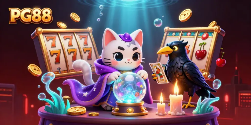 Engage with PG88’s captivating online gaming world featuring vibrant casino themes and characters.