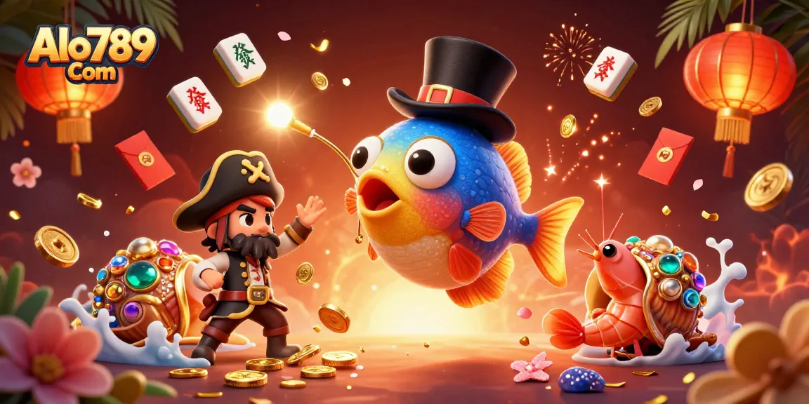 Engage in gaming excitement with Alo789 Com through thrilling 3D casino-inspired characters and elements.